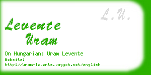 levente uram business card
